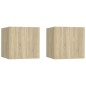 Nachttische 2 Stk. Sonoma-Eiche 30,5x30x30 cm Holzwerkstoff Nachttische 2 Stk. Sonoma-Eiche 30,5x30x30 cm Holzwerkstoff