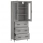Highboard Grau Sonoma 69,5x34x180 cm Holzwerkstoff Highboard Grau Sonoma 69,5x34x180 cm Holzwerkstoff