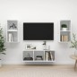 vidaXL 3-tlg. TV-Schrank-Set Hochglanz-Weiß Holzwerkstoff vidaXL 3-tlg. TV-Schrank-Set Hochglanz-Weiß Holzwerkstoff