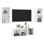 vidaXL 3-tlg. TV-Schrank-Set Hochglanz-Weiß Holzwerkstoff vidaXL 3-tlg. TV-Schrank-Set Hochglanz-Weiß Holzwerkstoff
