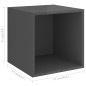 4-tlg. TV-Schrank-Set Hochglanz-Grau Holzwerkstoff 4-tlg. TV-Schrank-Set Hochglanz-Grau Holzwerkstoff