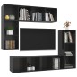 vidaXL 4-tlg. TV-Schrank-Set Hochglanz-Schwarz Holzwerkstoff vidaXL 4-tlg. TV-Schrank-Set Hochglanz-Schwarz Holzwerkstoff