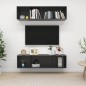 TV-Wandschränke 2 Stk. Hochglanz-Grau Holzwerkstoff TV-Wandschränke 2 Stk. Hochglanz-Grau Holzwerkstoff