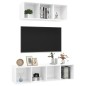 2-tlg. TV-Schrank-Set Hochglanz-Weiß Holzwerkstoff 2-tlg. TV-Schrank-Set Hochglanz-Weiß Holzwerkstoff