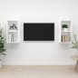 TV-Wandschränke 2 Stk. Weiß Holzwerkstoff TV-Wandschränke 2 Stk. Weiß Holzwerkstoff