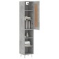 Highboard Betongrau 34,5x34x180 cm Holzwerkstoff Highboard Betongrau 34,5x34x180 cm Holzwerkstoff