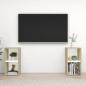 TV-Schränke 2 Stk. Weiß Sonoma-Eiche 72x35x36,5cm Holzwerkstoff TV-Schränke 2 Stk. Weiß Sonoma-Eiche 72x35x36,5cm Holzwerkstoff