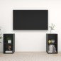 TV-Schränke 2 Stk. Hochglanz-Schwarz 72x35x36,5cm Holzwerkstoff TV-Schränke 2 Stk. Hochglanz-Schwarz 72x35x36,5cm Holzwerkstoff