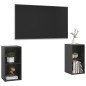 TV-Schränke 2 Stk. Hochglanz-Schwarz 72x35x36,5cm Holzwerkstoff TV-Schränke 2 Stk. Hochglanz-Schwarz 72x35x36,5cm Holzwerkstoff