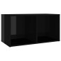 TV-Schränke 2 Stk. Hochglanz-Schwarz 72x35x36,5cm Holzwerkstoff TV-Schränke 2 Stk. Hochglanz-Schwarz 72x35x36,5cm Holzwerkstoff