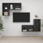TV-Wandschränke 4 Stk. Hochglanz-Grau Holzwerkstoff TV-Wandschränke 4 Stk. Hochglanz-Grau Holzwerkstoff