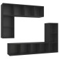 4-tlg. TV-Schrank-Set Schwarz Holzwerkstoff 4-tlg. TV-Schrank-Set Schwarz Holzwerkstoff