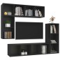 4-tlg. TV-Schrank-Set Schwarz Holzwerkstoff 4-tlg. TV-Schrank-Set Schwarz Holzwerkstoff