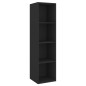 4-tlg. TV-Schrank-Set Schwarz Holzwerkstoff 4-tlg. TV-Schrank-Set Schwarz Holzwerkstoff