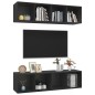 TV-Wandschränke 2 Stk. Schwarz Holzwerkstoff TV-Wandschränke 2 Stk. Schwarz Holzwerkstoff