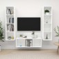 3-tlg. TV-Schrank-Set Weiß Holzwerkstoff 3-tlg. TV-Schrank-Set Weiß Holzwerkstoff