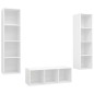 3-tlg. TV-Schrank-Set Weiß Holzwerkstoff 3-tlg. TV-Schrank-Set Weiß Holzwerkstoff
