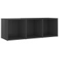 TV-Schränke 3 Stk. Hochglanz-Grau 107x35x37 cm Holzwerkstoff TV-Schränke 3 Stk. Hochglanz-Grau 107x35x37 cm Holzwerkstoff