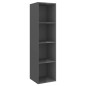 4-tlg. TV-Schrank-Set Hochglanz-Grau Holzwerkstoff 4-tlg. TV-Schrank-Set Hochglanz-Grau Holzwerkstoff