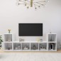 TV-Schränke 4 Stk. Hochglanz-Weiß 72x35x36,5 cm Holzwerkstoff TV-Schränke 4 Stk. Hochglanz-Weiß 72x35x36,5 cm Holzwerkstoff