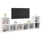 TV-Schränke 4 Stk. Hochglanz-Weiß 72x35x36,5 cm Holzwerkstoff TV-Schränke 4 Stk. Hochglanz-Weiß 72x35x36,5 cm Holzwerkstoff