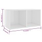TV-Schränke 4 Stk. Hochglanz-Weiß 72x35x36,5 cm Holzwerkstoff TV-Schränke 4 Stk. Hochglanz-Weiß 72x35x36,5 cm Holzwerkstoff