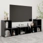 6-tlg. TV-Schrank-Set Hochglanz-Schwarz Holzwerkstoff 6-tlg. TV-Schrank-Set Hochglanz-Schwarz Holzwerkstoff