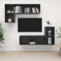 4-tlg. TV-Schrank-Set Hochglanz-Grau Holzwerkstoff 4-tlg. TV-Schrank-Set Hochglanz-Grau Holzwerkstoff