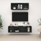 2-tlg. TV-Schrank-Set Schwarz Holzwerkstoff 2-tlg. TV-Schrank-Set Schwarz Holzwerkstoff