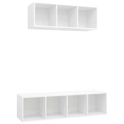 2-tlg. TV-Schrank-Set Weiß Holzwerkstoff