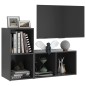 TV-Schränke 2 Stk. Grau 72x35x36,5 cm Holzwerkstoff TV-Schränke 2 Stk. Grau 72x35x36,5 cm Holzwerkstoff