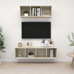 2-tlg. TV-Schrank-Set Sonoma-Eiche Holzwerkstoff