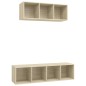 2-tlg. TV-Schrank-Set Sonoma-Eiche Holzwerkstoff 2-tlg. TV-Schrank-Set Sonoma-Eiche Holzwerkstoff