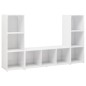 vidaXL TV-Schränke 3 Stk. Hochglanz-Weiß 107x35x37 cm Holzwerkstoff vidaXL TV-Schränke 3 Stk. Hochglanz-Weiß 107x35x37 cm Holzwerkstoff