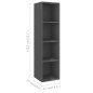 vidaXL 2-tlg. TV-Schrank-Set Hochglanz-Grau Holzwerkstoff vidaXL 2-tlg. TV-Schrank-Set Hochglanz-Grau Holzwerkstoff