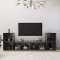 vidaXL TV-Schränke 4 Stk. Hochglanz-Grau 72x35x36,5 cm Holzwerkstoff vidaXL TV-Schränke 4 Stk. Hochglanz-Grau 72x35x36,5 cm Holzwerkstoff