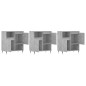 Sideboards 3 Stk. Betongrau Holzwerkstoff Sideboards 3 Stk. Betongrau Holzwerkstoff