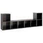 vidaXL TV-Schränke 4 Stk. Hochglanz-Grau 72x35x36,5 cm Holzwerkstoff vidaXL TV-Schränke 4 Stk. Hochglanz-Grau 72x35x36,5 cm Holzwerkstoff