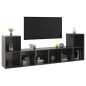 vidaXL TV-Schränke 4 Stk. Hochglanz-Grau 72x35x36,5 cm Holzwerkstoff vidaXL TV-Schränke 4 Stk. Hochglanz-Grau 72x35x36,5 cm Holzwerkstoff