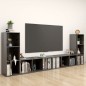 TV-Schränke 4 Stk. Hochglanz-Grau 107x35x37 cm Holzwerkstoff TV-Schränke 4 Stk. Hochglanz-Grau 107x35x37 cm Holzwerkstoff