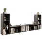 TV-Schränke 4 Stk. Hochglanz-Grau 107x35x37 cm Holzwerkstoff TV-Schränke 4 Stk. Hochglanz-Grau 107x35x37 cm Holzwerkstoff