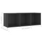 TV-Schränke 4 Stk. Hochglanz-Grau 107x35x37 cm Holzwerkstoff TV-Schränke 4 Stk. Hochglanz-Grau 107x35x37 cm Holzwerkstoff