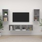 TV-Wandschränke 4 Stk. Betongrau Holzwerkstoff TV-Wandschränke 4 Stk. Betongrau Holzwerkstoff