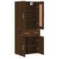 Highboard Braun Eichen-Optik 69,5x34x180 cm Holzwerkstoff Highboard Braun Eichen-Optik 69,5x34x180 cm Holzwerkstoff