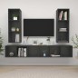 TV-Wandschränke 4 Stk. Grau Holzwerkstoff TV-Wandschränke 4 Stk. Grau Holzwerkstoff