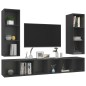TV-Wandschränke 4 Stk. Grau Holzwerkstoff TV-Wandschränke 4 Stk. Grau Holzwerkstoff
