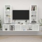 TV-Wandschränke 4 Stk. Weiß Holzwerkstoff TV-Wandschränke 4 Stk. Weiß Holzwerkstoff