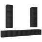 TV-Wandschränke 4 Stk. Schwarz Holzwerkstoff TV-Wandschränke 4 Stk. Schwarz Holzwerkstoff
