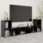 6-tlg. TV-Schrank-Set Grau Holzwerkstoff 6-tlg. TV-Schrank-Set Grau Holzwerkstoff
