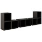 6-tlg. TV-Schrank-Set Grau Holzwerkstoff 6-tlg. TV-Schrank-Set Grau Holzwerkstoff